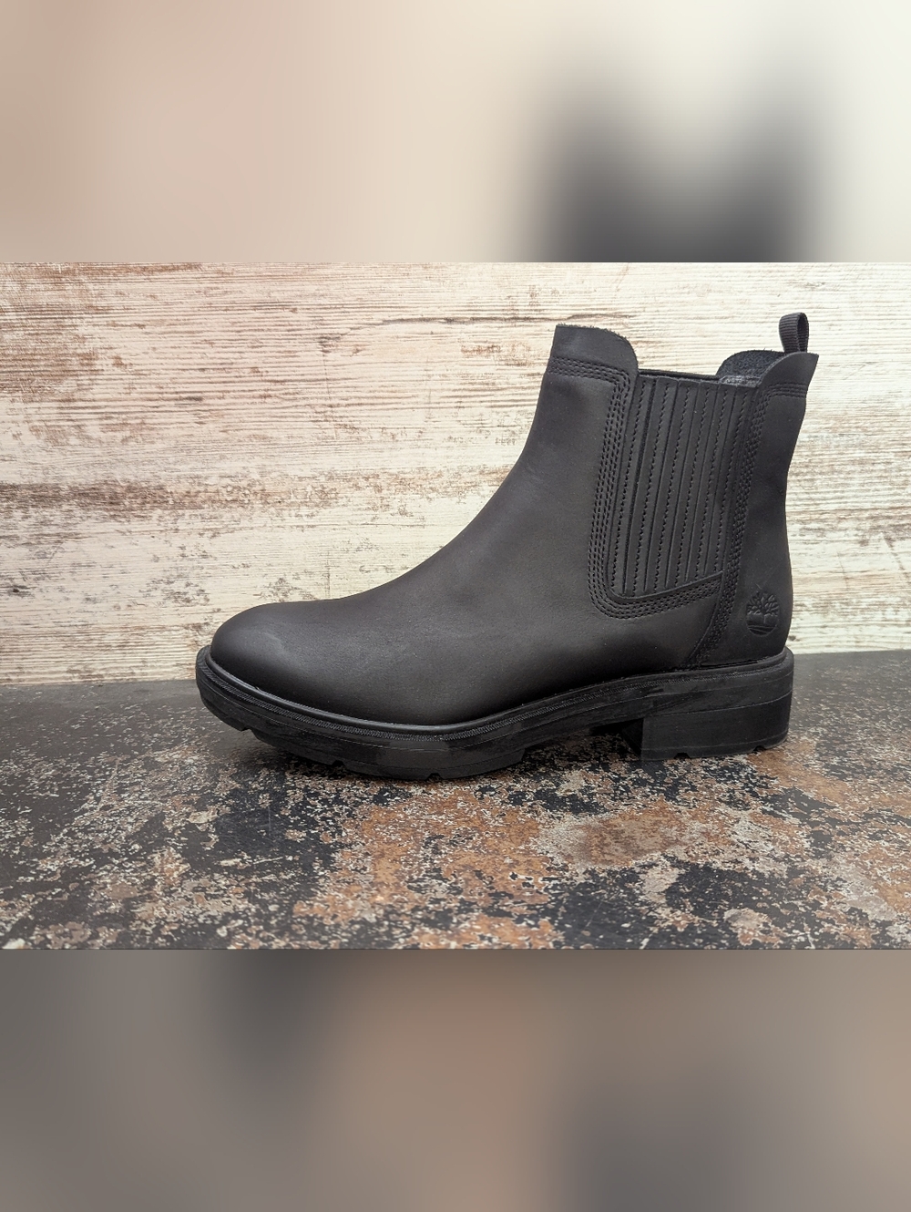 Womens Timberland Brimfield Chelsea Boots Sz 10 Black Leather VGC A9519